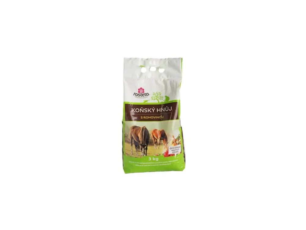 Nová Kolekce Koňský hnůj speciál s rohovinou Rosteto - 3kg