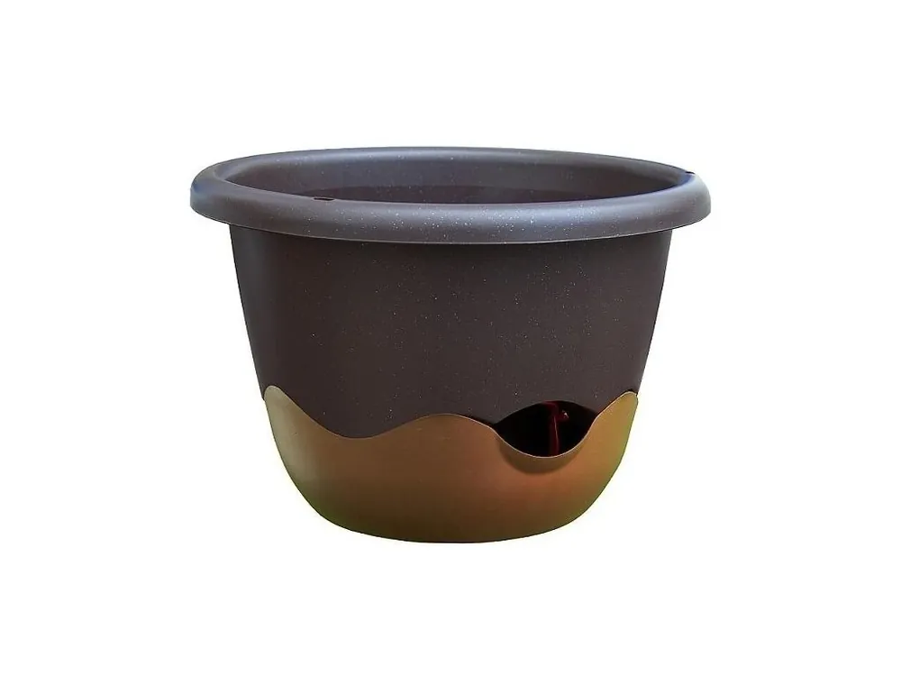 Květináč Mareta - čokoládová + bronzová 25cm Speciální Cena
