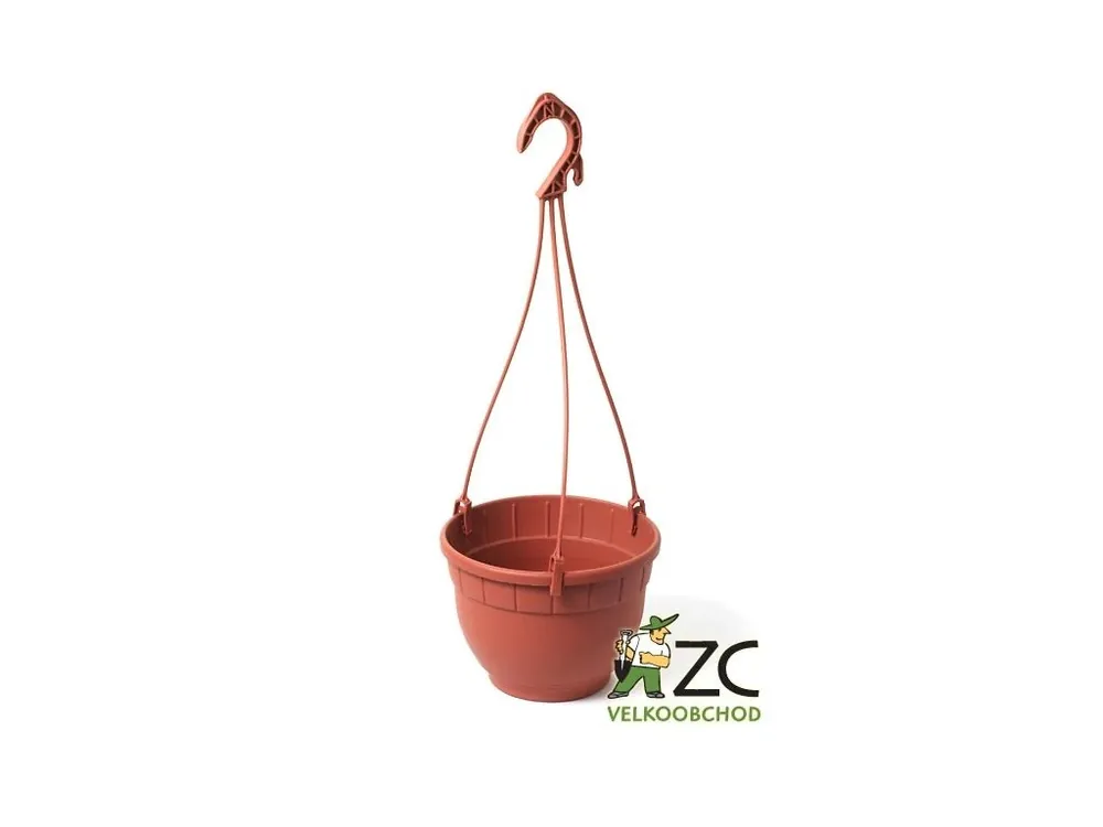 Super Cena Květináč Siena závěsný s miskou - 22cm teracota