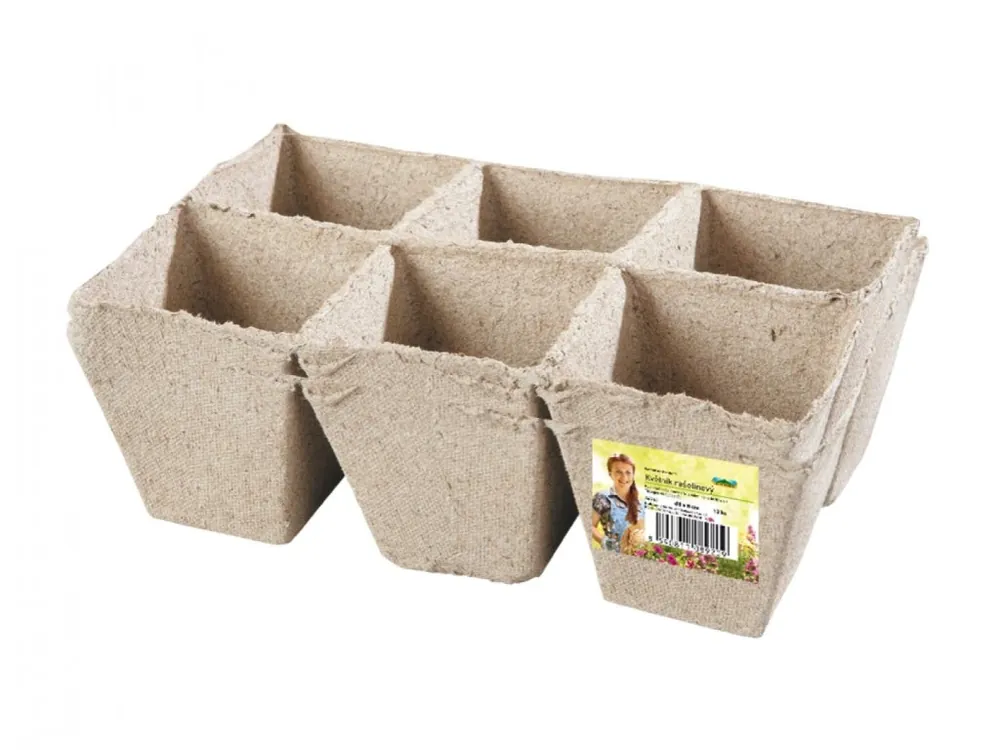 Květník rašelinový 12ks 8x8cm - 2 plata Levný