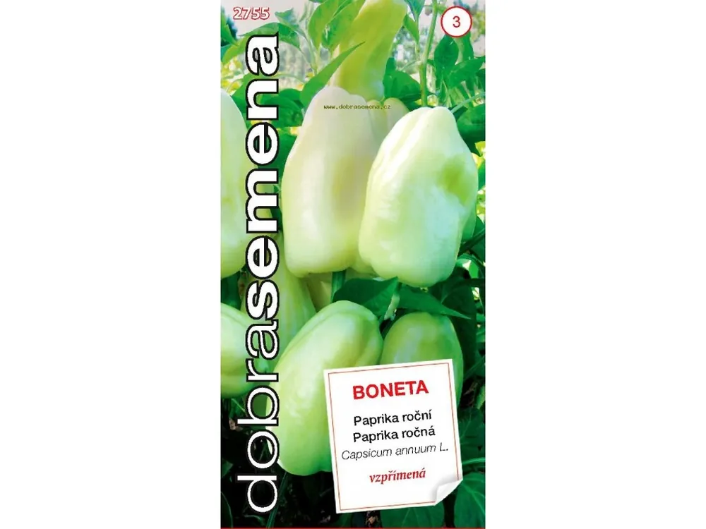 Paprika zeleninová sladká Boneta 0,5g - DOBRÁ SEMENA Přímo Od Výrobce