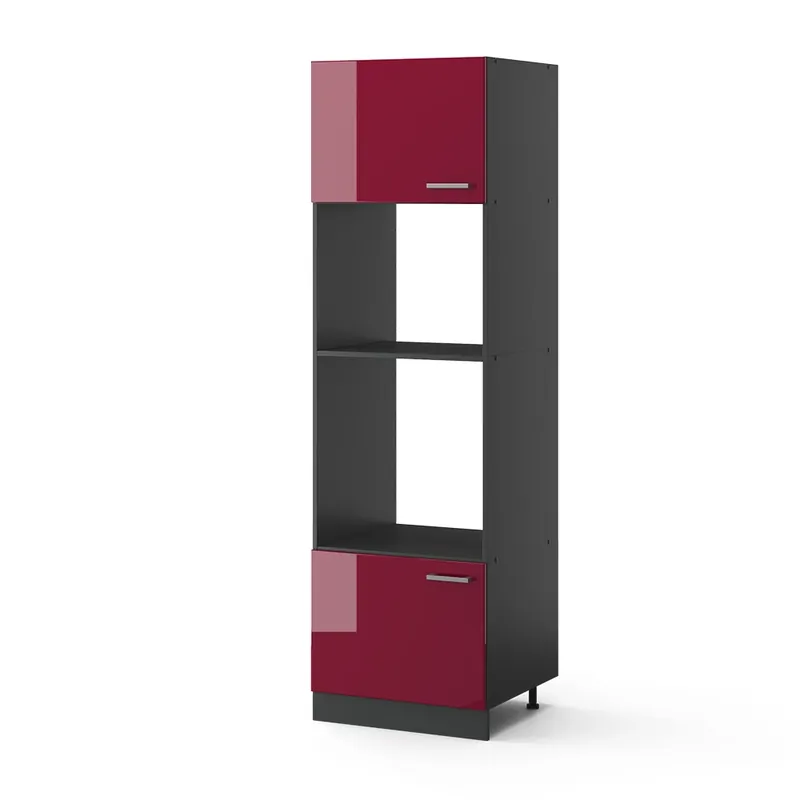Tovární Cena Skříňka na mikrovlnnou troubu R-Line Červená vysoký lesk 60 cm Vicco