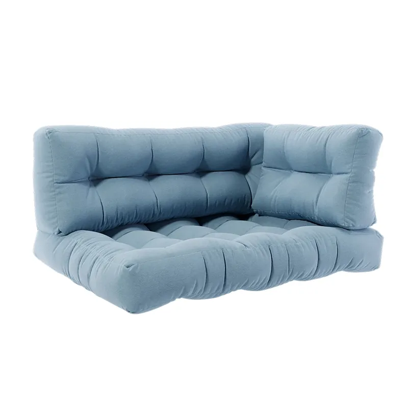 Koupit Online Sada polštářů pro palety Flocken Ledově modrá 120 x 80 cm 3 díly Vicco