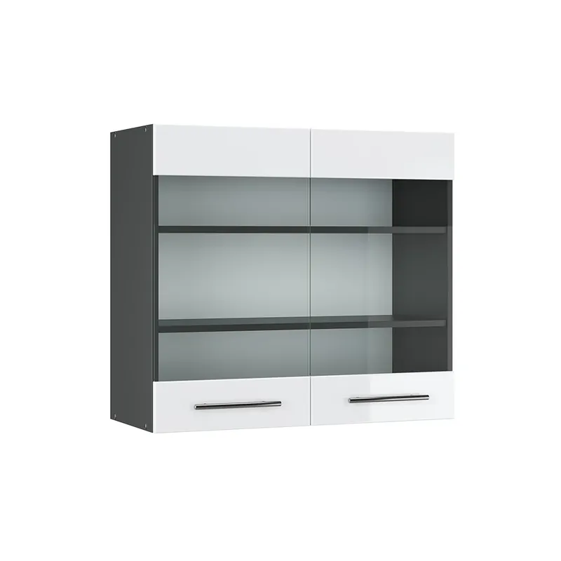 Kup Teď Skleněná kuchyňská skříňka Fame-Line Bílá vysoký lesk 80 cm Vicco