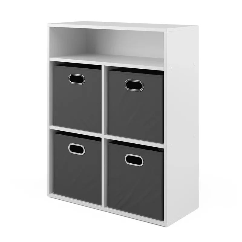 Aktuální Knihovna Bílá 72 x 90.2 cm se 4 skládacími boxy Vicco