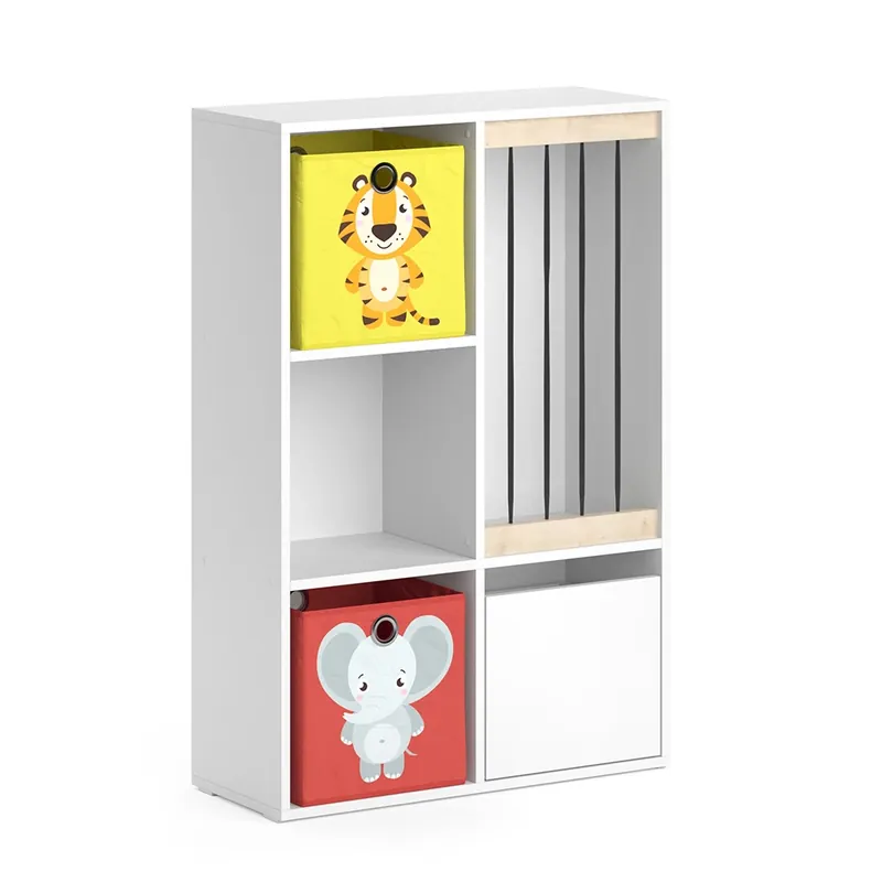 Akce Dětská polička Luigi Bílá 29.2 x 107.8 cm se 2 skládacími boxy opt.2 Vicco