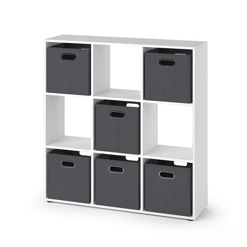 Vrácení Zdarma Dělicí stěna Nove Bílá 104 x 108 cm se 6 skládacími boxy Vicco