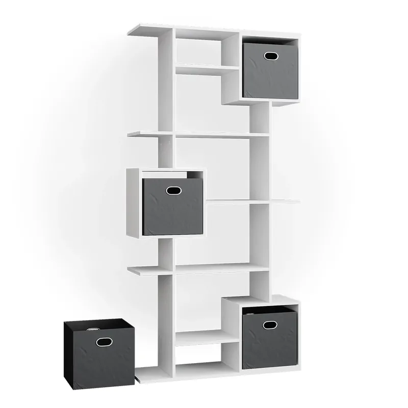 Dělicí stěna Cube Bílá 92 x 187.7 cm se 2 skládacími boxy Vicco Objednat Nyní