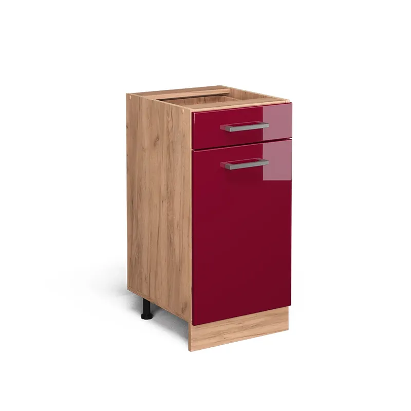 Aktuální Spodní skříňka kuchyňské linky R-Line Červená vysoký lesk 40 cm bez pracovní desky Vicco