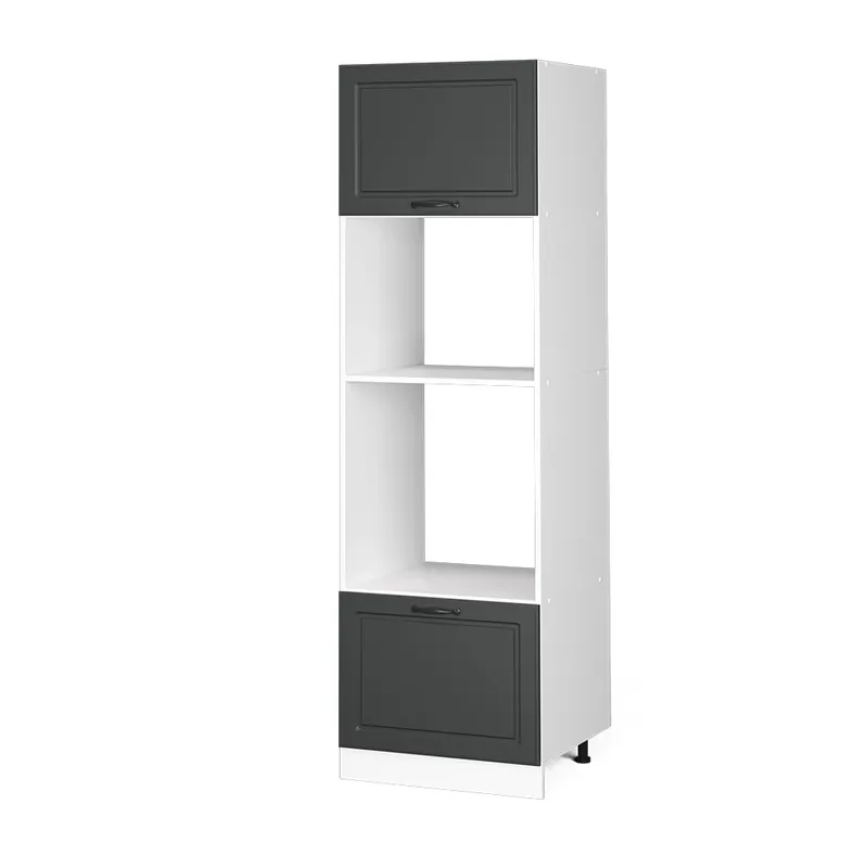 Vysoce Kvalitní Skříňka na mikrovlnnou troubu R-Line Antracitový venkovský dům 60 cm Vicco