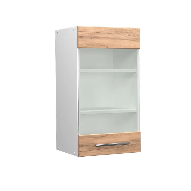 Poslední Šance Skleněná kuchyňská skříňka Fame-Line Zlatý mocný dub 40 cm Vicco