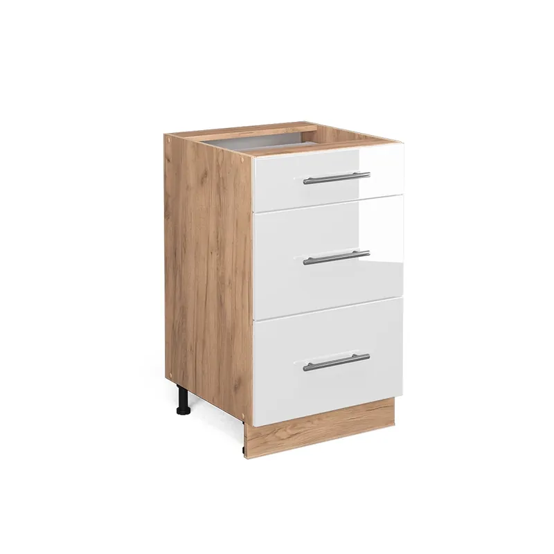 Originální Spodní skříňka kuchyňské linky Fame-Line Bílá vysoký lesk 50 cm bez pracovní desky Vicco