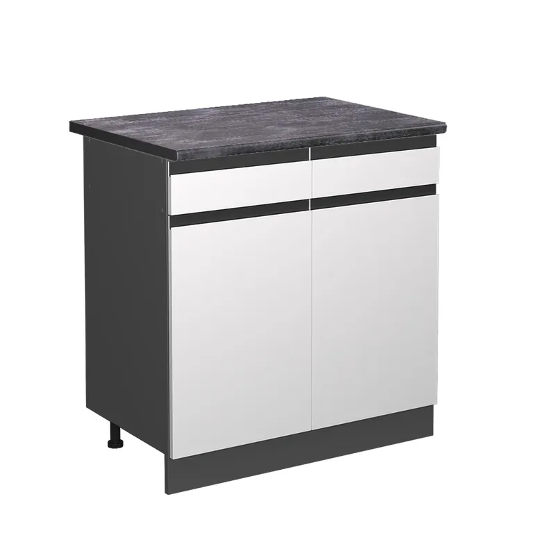 Spodní skříňka kuchyňské linky R-Line Bílá 80 cm , PD Antracit Vicco Nejlepší Volba