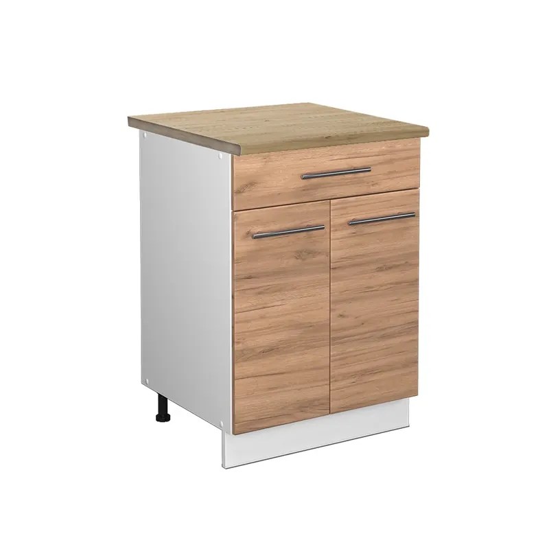 Výprodej Spodní skříňka kuchyňské linky Fame-Line Zlatý mocný dub 60 cm se zásuvkou, PD Dub Vicco