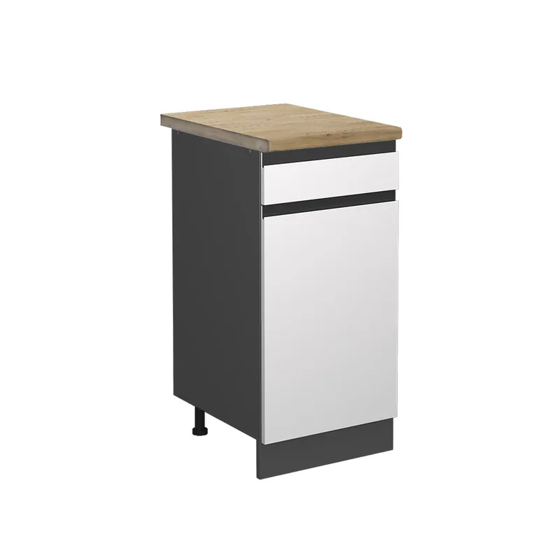 Speciální Cena Spodní skříňka kuchyňské linky R-Line Bílá 40 cm , PD Dub Vicco