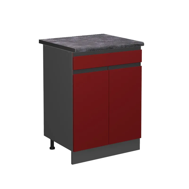 Nakupujte Hned Spodní skříňka kuchyňské linky R-Line Červená 60 cm , AP Anthracite Vicco