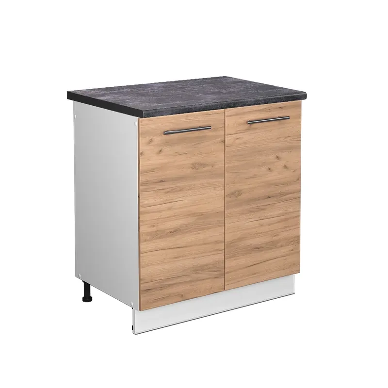 Cenově Výhodný Skříňka pod dřez Fame-Line Zlatý mocný dub 80 cm , PD Antracit Vicco