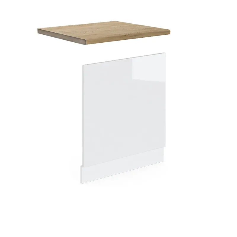 Hit Sezóny Přední panel R-Line Bílá vysoký lesk 60 cm , PD Dub Vicco