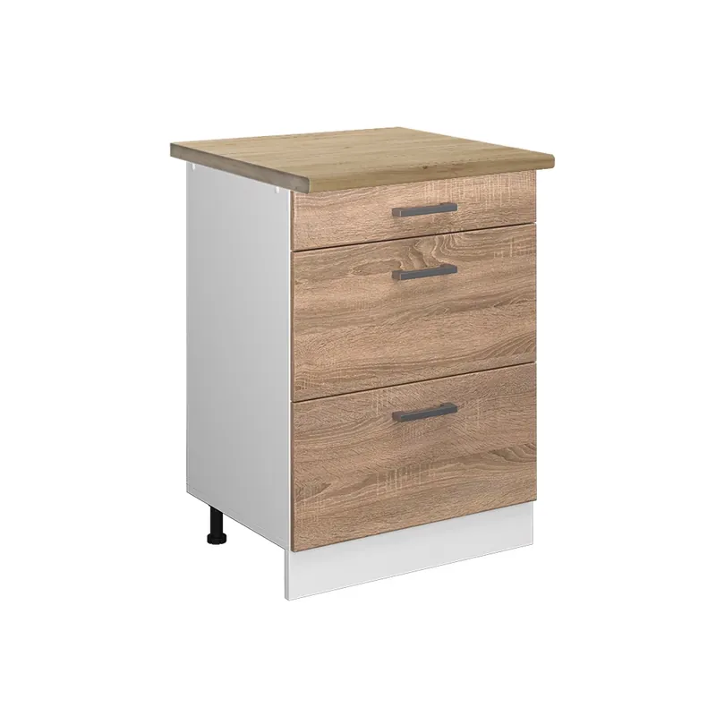 Spodní skříňka kuchyňské linky R-Line Sonoma 60 cm se zásuvkami, PD Dub Vicco Sleva