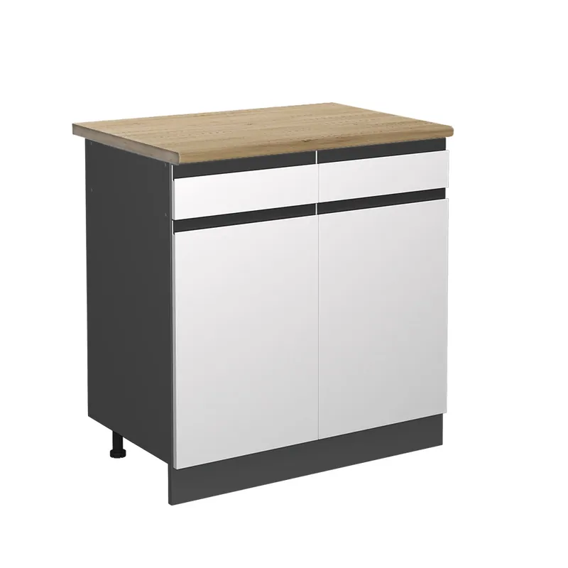Spodní skříňka kuchyňské linky R-Line Bílá 80 cm , PD Dub Vicco Ověřený