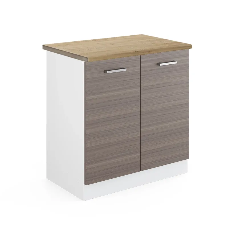 Skříňka pod dřez R-Line Ušlechtilá šedá 80 cm , PD Dub Vicco Oblíbený