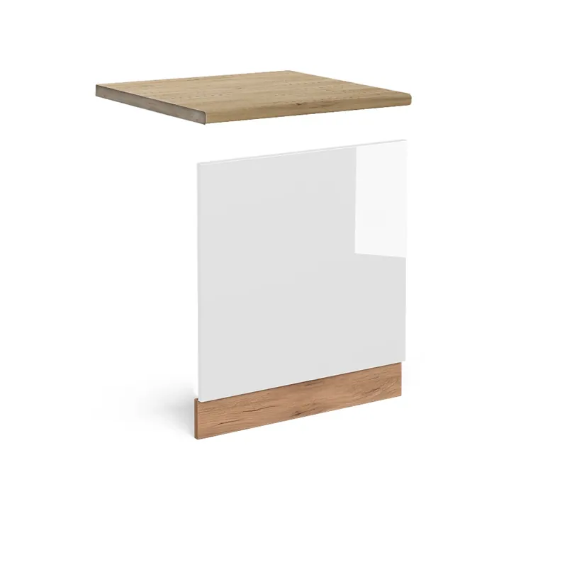 Cenová Bomba Přední panel R-Line Bílá vysoký lesk 60 cm , PD Dub Vicco