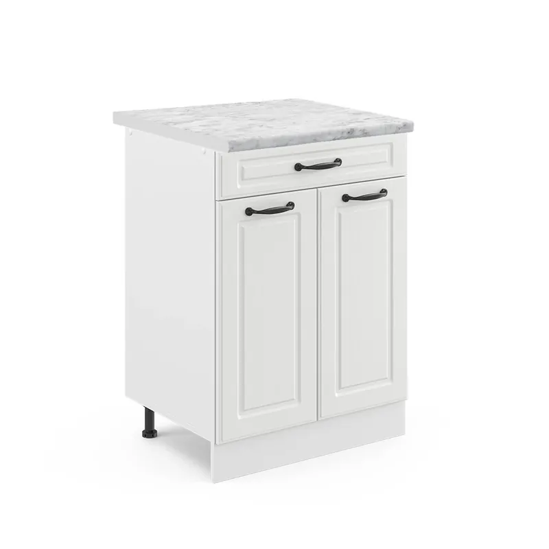 Spodní skříňka kuchyňské linky R-Line Bílý venkovský dům 60 cm se zásuvkou, PD Mramor Vicco Oblíbený