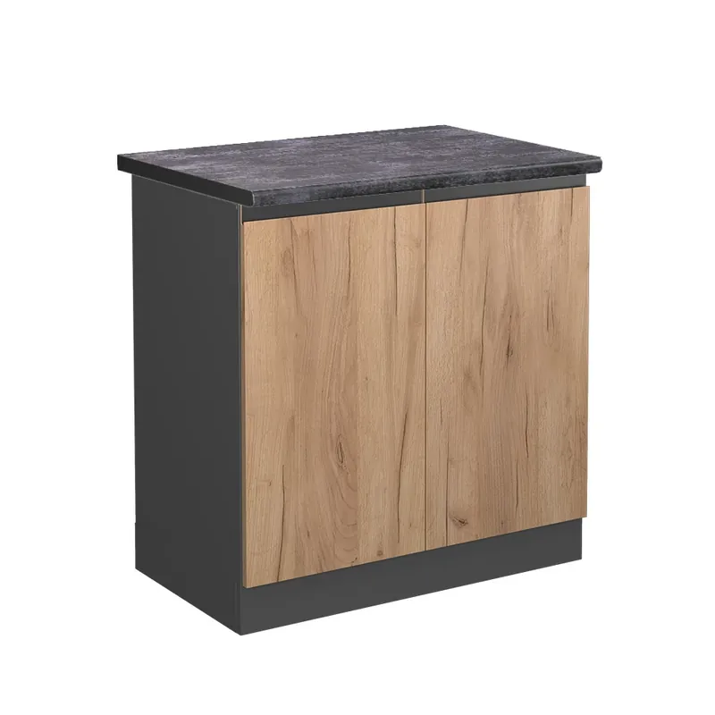Skříňka pod dřez R-Line Zlatý mocný dub 80 cm , PD Antracit Vicco Dokud Zásoby Vydrží