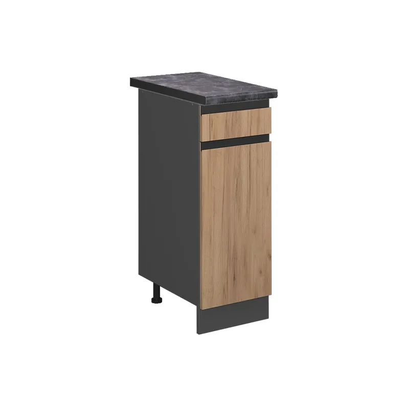 Ihned K Objednání Spodní skříňka kuchyňské linky R-Line Zlatý mocný dub 30 cm , PD Antracit Vicco
