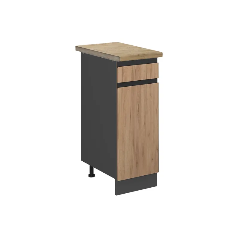 Spodní skříňka kuchyňské linky R-Line Zlatý mocný dub 30 cm , PD Dub Vicco Oblíbený