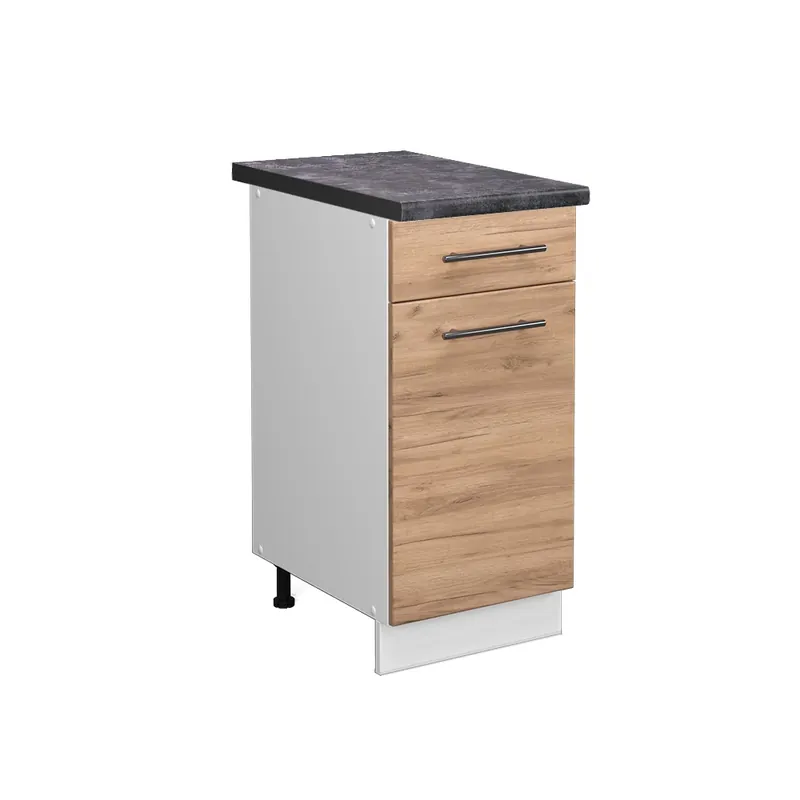 Sezónní Sleva Spodní skříňka kuchyňské linky Fame-Line Zlatý mocný dub 40 cm , PD Antracit Vicco
