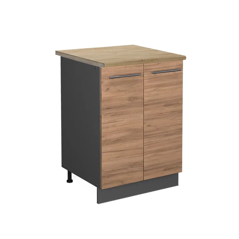 Cenově Výhodný Spodní skříňka kuchyňské linky Fame-Line Zlatý mocný dub 60 cm , PD Dub Vicco