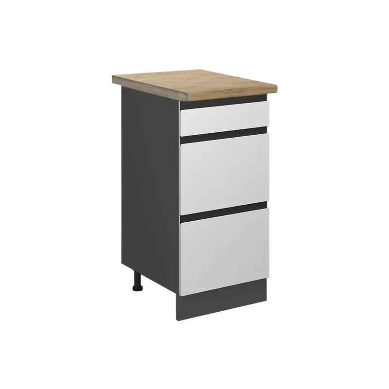 Originální Spodní skříňka kuchyňské linky R-Line Bílá 40 cm se zásuvkami, PD Dub Vicco