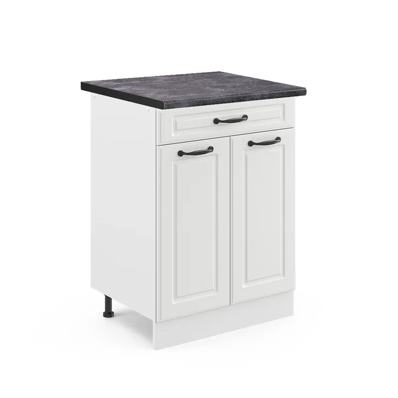 Horká Nabídka Spodní skříňka kuchyňské linky R-Line Bílý venkovský dům 60 cm se zásuvkou, PD Antracit Vicco