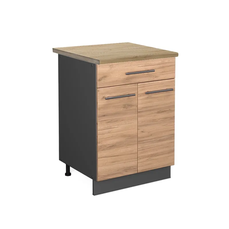 Ověřený Spodní skříňka kuchyňské linky Fame-Line Zlatý mocný dub 60 cm se zásuvkou, PD Dub Vicco
