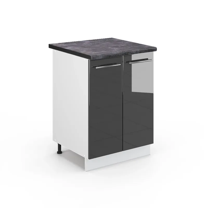 Spodní skříňka kuchyňské linky Fame-Line Antracitový vysoký lesk 60 cm , PD Antracit Vicco Rychlé Dodání