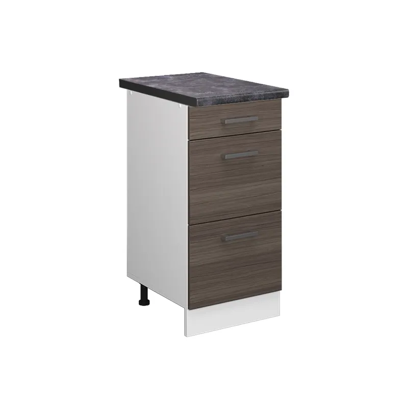 Spodní skříňka kuchyňské linky R-Line Ušlechtilá šedá 40 cm se zásuvkami, PD Antracit Vicco Omezená Nabídka