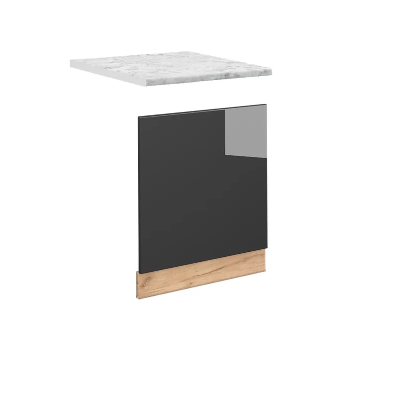 Přední panel Fame-Line Antracitový vysoký lesk 60 cm , PD Mramor Vicco Nízká Cena
