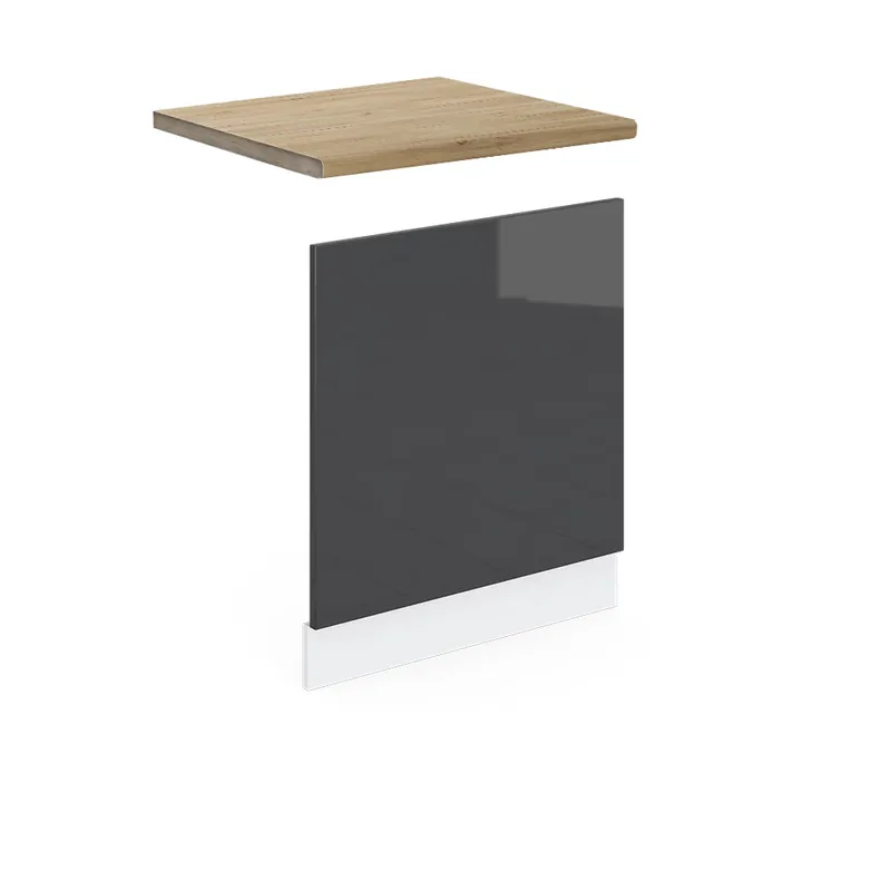 Výprodej Přední panel R-Line Antracitový vysoký lesk 60 cm , PD Dub Vicco