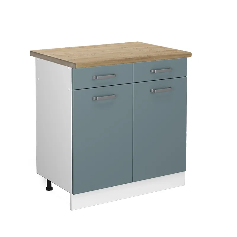 Spodní skříňka kuchyňské linky R-Line Modrošedá 80 cm , PD Dub Vicco Jen Po Omezenou Doba