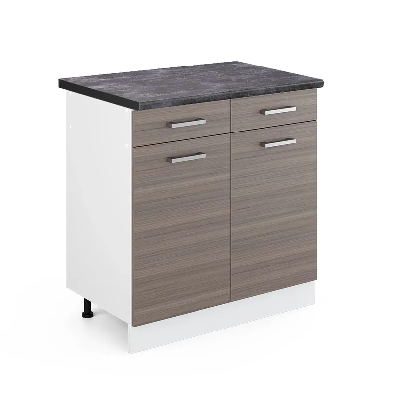 Super Cena Spodní skříňka kuchyňské linky R-Line Ušlechtilá šedá 80 cm , PD Antracit Vicco