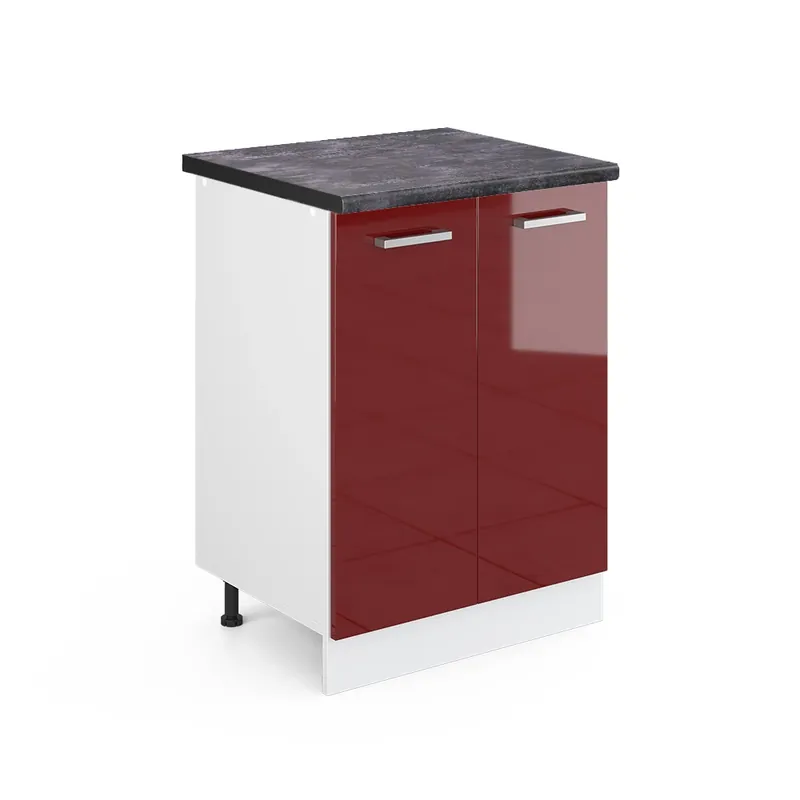 Super Cena Spodní skříňka kuchyňské linky R-Line Červená vysoký lesk 60 cm , PD Antracit Vicco