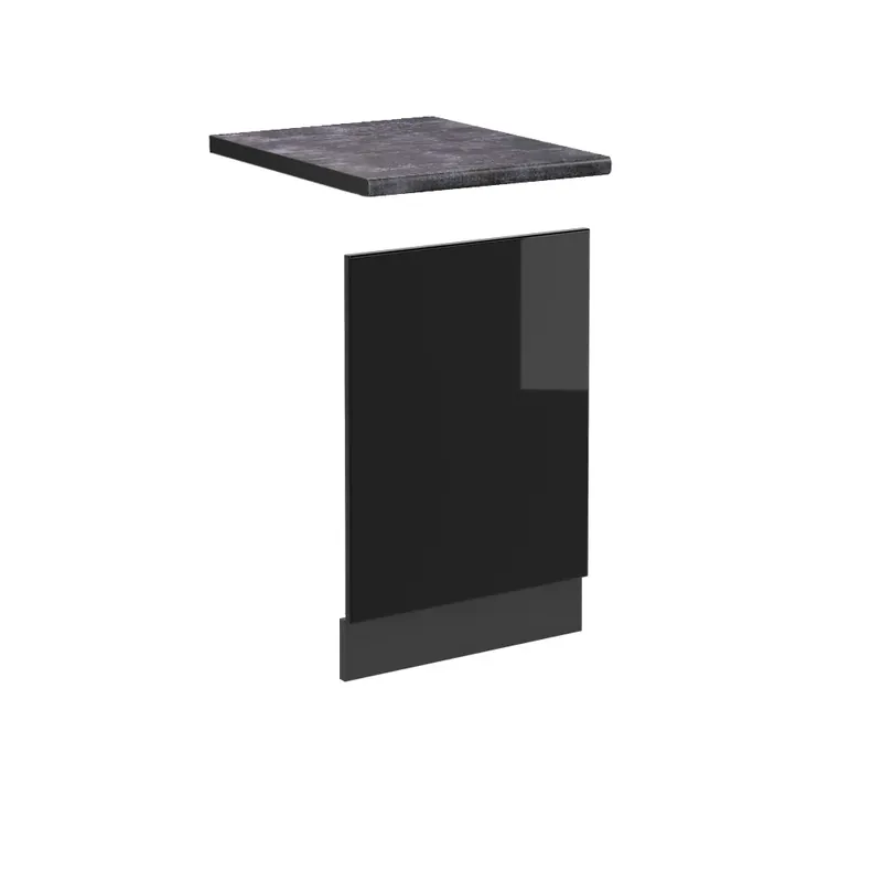 Víkendová Akce Přední panel R-Line Černý vysoký lesk 45 cm , PD Antracit Vicco