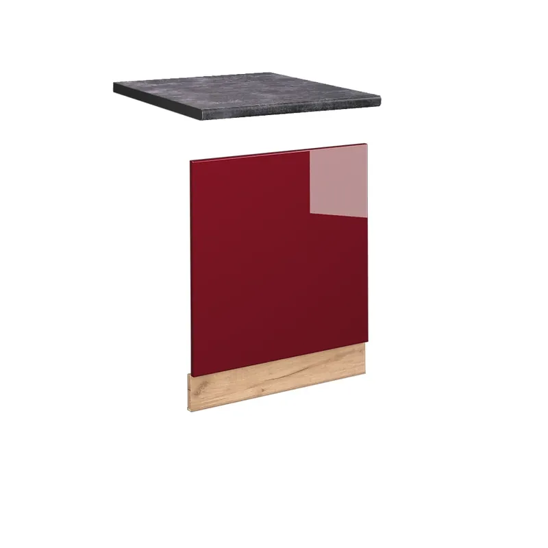 Přední panel Fame-Line Bordó červená vysoký lesk 60 cm , PD Antracit Vicco Sleva
