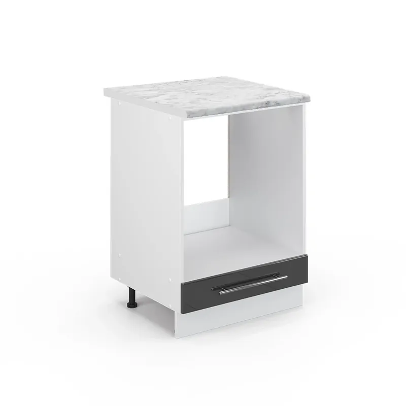 Skříňka na vestavěnou troubu Fame-Line Antracitový vysoký lesk 60 cm , PD Mramor Vicco Kup Teď