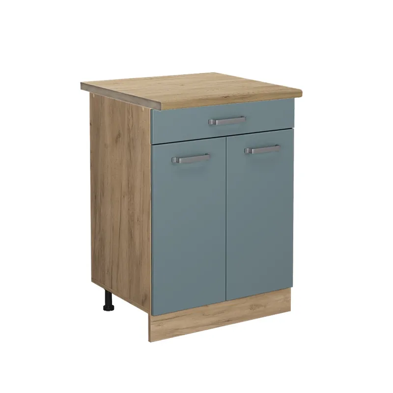 Nízká Cena Spodní skříňka kuchyňské linky R-Line Modrošedá 60 cm se zásuvkou, PD Dub Vicco