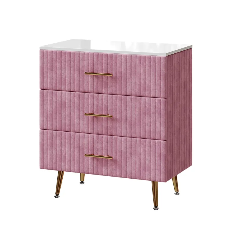 Rychlé Dodání Komoda Velia Růžová 70 x 78.5 cm se 3 zásuvkami Vicco