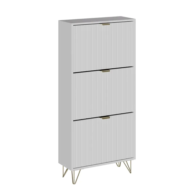 Expresní Doručení Skříň na boty Helge Bílá 60 x 128.5 cm 3 přihrádky Vicco