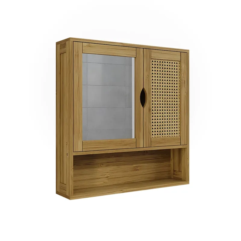 Akční Nabídka Koupelnová skříňka se zrcadlem Liora Bambus 56 x 58 cm se zrcadlem Vicco