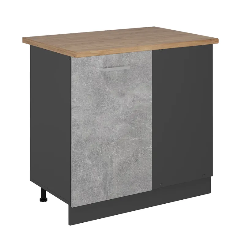 Rohová skříňka R-Line Beton 86 cm , PD Dub Vicco Expresní Doručení